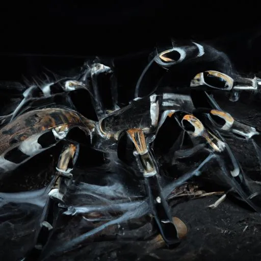 15918 zebra tarantula feeding